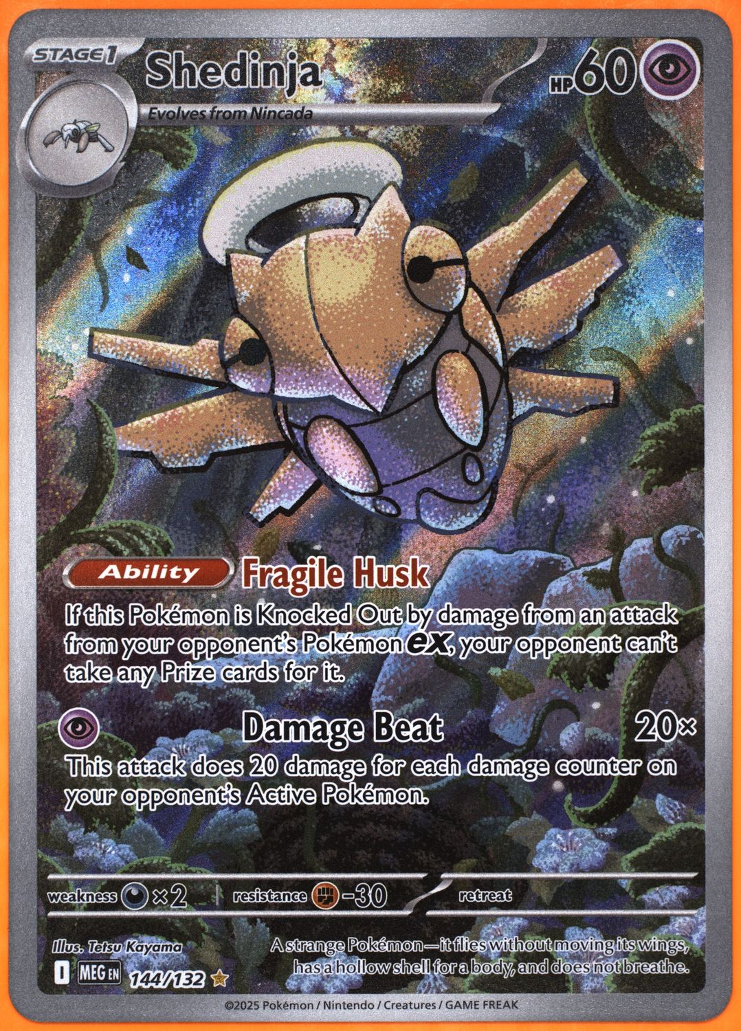 TAG 10 - 2025 Pokemon Shedinja Mega Evolution Mega Base Set 144/132 [D3010806]