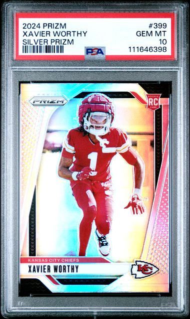PSA 10 - 2024 Prizm Xavier Worthy Silver Prizm #399 - [111646398]