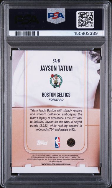 PSA - 9 2025 Topps Jayson Tatum Sole Ambition #SA-6 [150903389]