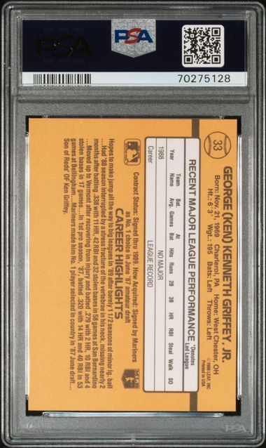 PSA - 7 1989 Donruss Ken Griffey Jr. #33 [70275128]
