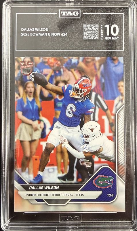 TAG 10 - Dallas Wilson Topps 2025 Bowman U Now #24 [P5309111]