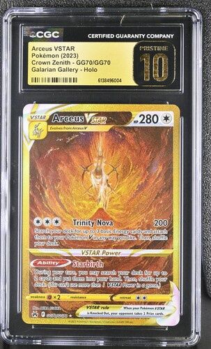 CGC Black Label 10 - Arceus VSTAR Pokémon 2023 English Card Crown Zenith GG70/GG70  Galarian Gallery (6138496004)