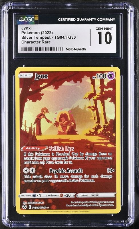 CGC - 10 - 2022 Pokemon Jynx Silver Tempest TG04/TG30 Character Rare [1401044362082]