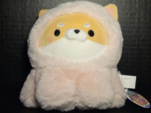 14” Takashoji Shiba Inu Dog in Pink Octopus Costume Kigurumi Plush