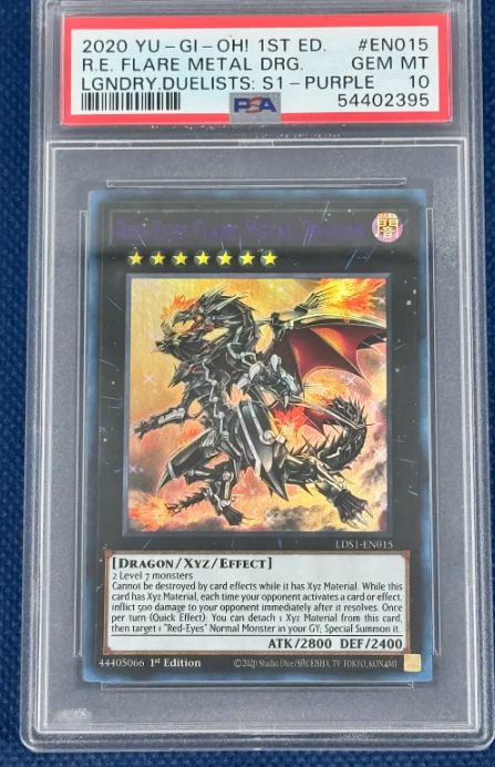 2020 YuGiOh 1st Ed. Red Eyes Flare Metal Dragon Gem Mint 10 [54402395]