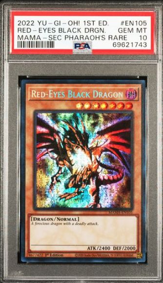 2022 YU-GI-OH! MAMA-MAGNIFICENT MAVENS #EN105 RED-EYES BLACK DRGN. MAMA-SEC PHARAOH'S RARE [69621743]