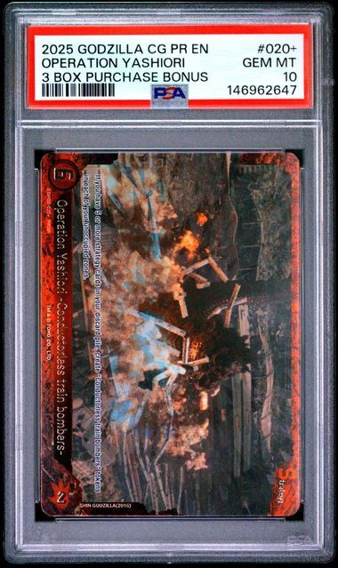 PSA 10 - 2025 GODZILLA CARD GAME PROMOS #020+ OPERATION YASHIORI 3 BOX PURCHASE BONUS - [146962647]