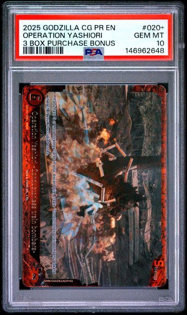 PSA 10 - 2025 Godzilla CG PR EN Operation Yashiori 3 Box Purchase Bonus #020+ [146962648]