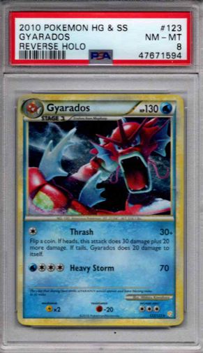 PSA 8 - 2010 POKEMON HEARTGOLD &amp; SOULSILVER #123 GYARADOS-REV.FOIL [47671594]