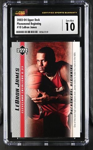 CGC 10 - 2003-04 Upper Deck Phenomenal Beginning Number 10 LeBron James (1023612159)