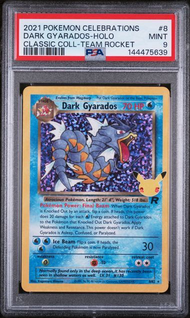 PSA - 9 - 2021 POKEMON CELEBRATIONS CLASSIC COLLECTION #8 DARK GYARADOS-HOLO CLASSIC COLL-TEAM ROCKET [144475639]