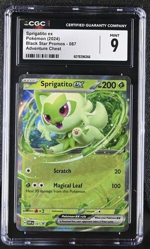 CGC - 9 - 2024 Pokemon Sprigatito ex Black Star Promos 087 Adventure Chest [6078396266]