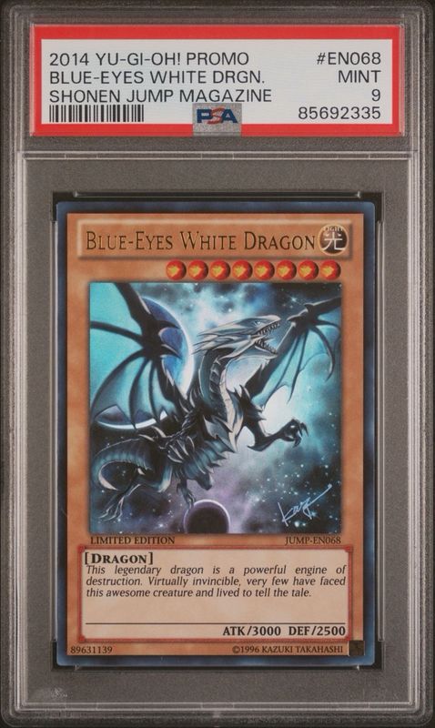 PSA - 9 - 2014 YU-GI-OH! PROMO SHONEN JUMP MAGAZINE #EN068 BLUE-EYES WHITE DRGN. SHONEN JUMP MAGAZINE [55468207]