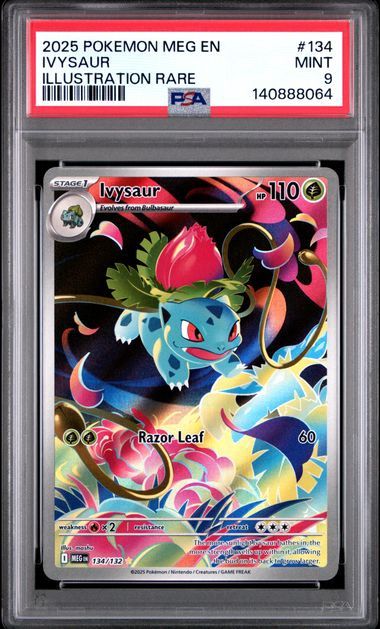 PSA - 9 2025 Pokemon MEG EN Ivysaur Illustration Rare #134 [140888064]