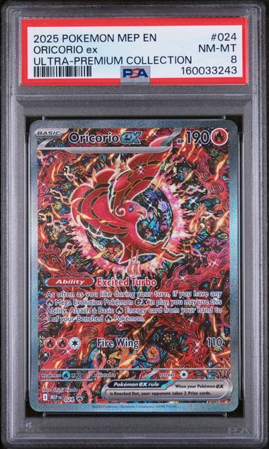 PSA - 8 2025 Pokemon MEP EN Oricorio ex Ultra-Premium Collection #024 [160033243]