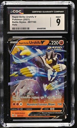 CGC 9 - Rapid Strike Urshifu V Pokemon 2021 Battle Styles - 087/163 Holo - [6104097280]