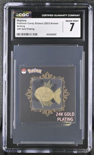 CGC 7 - Magikarp Pokemon Candy Stickers 2023 Korean Striking 24K Gold Plating - [6131323007]