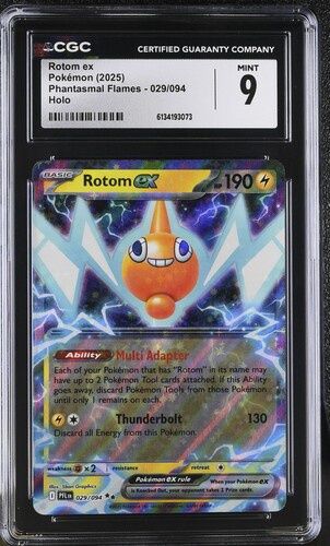 CGC 9 - Rotom ex Pokemon 2025 Phantasmal Flames - 029/094 Holo - [6134193073]