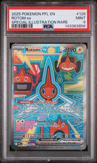 PSA - 9 2025 Pokemon PFL EN Rotom ex Special Illustration Rare #126 [143383856]