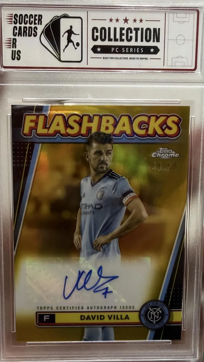 Soccer Cards R Us - Collection PC Series - Topps Chrome Flashbacks - David Villa 48/50 Auto