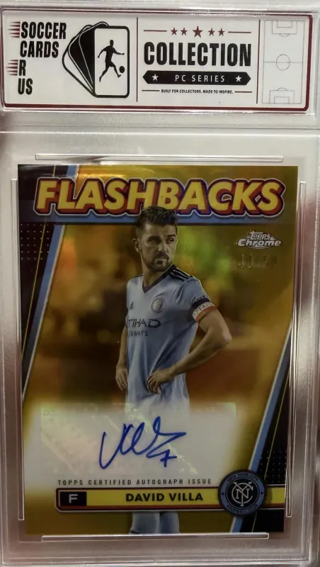 Soccer Cards R Us - Collection PC Series - Topps Chrome Flashbacks - David Villa 48/50 Auto