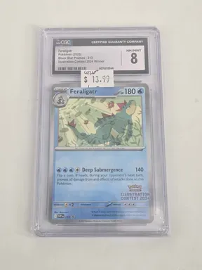 2025 CGC 8 -  Feraligatr Black Star Promos - 213 Illistration Contest 2024 Winner (6075233246)