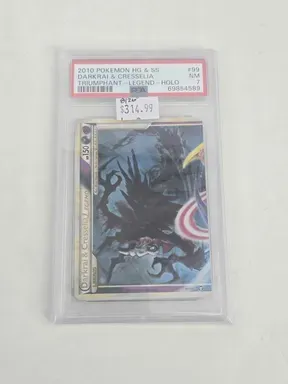PSA 7 - 2010 Pokemon HG&amp; SS #99 Darkrai &amp; Cresselia Triumphant-  Legend - Holo (69854589)