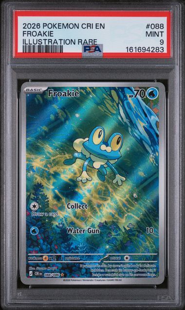 PSA - 9 v2026 Pokemon CRI EN Froakie Illustration Rare #088 [161694283]