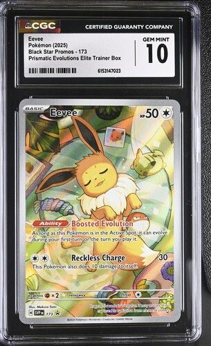 CGC 10 - 2025 Pokemon English Eevee Prismatic Evolutions Elite Trainer Box #173 [6153147023]