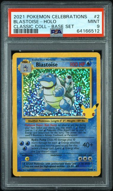 PSA 9 - 2021 POKEMON CELEBRATIONS CLASSIC COLLECTION #2 BLASTOISE-HOLO CLASSIC COLL-BASE SET - [64166512]