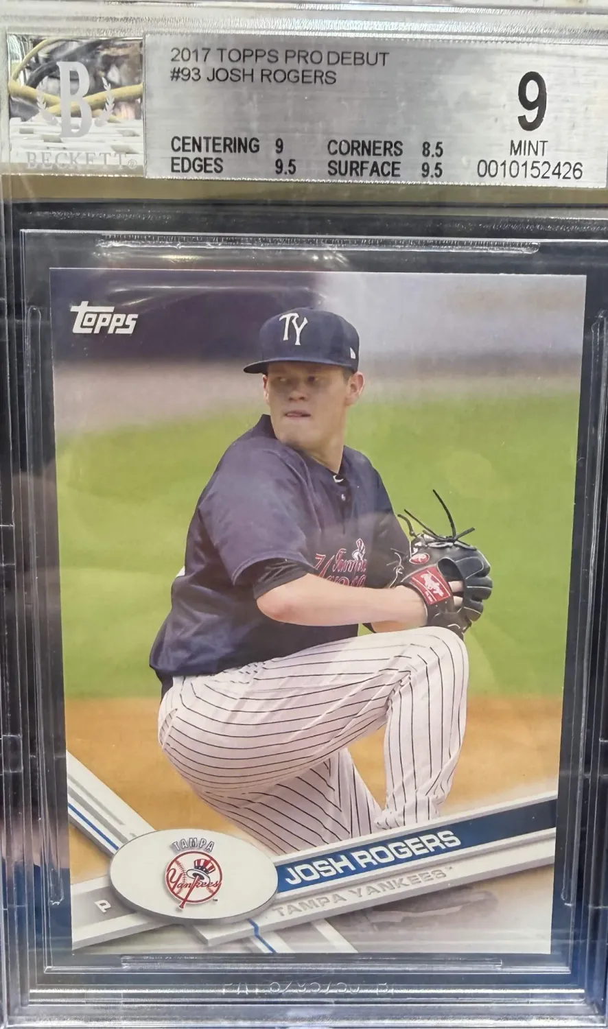 BGS 9 - 2017 Topps Pro Debut #93 Josh Rogers - [0010152426]
