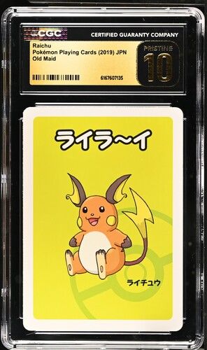 CGC - Pristine 10 2019 Pokemon Raichu Playing Cards JPN Old Maid [6167607135]