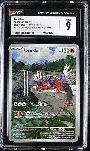 CGC - 9 2023 Pokemon Koraidon Black Star Promos - 014 Scarlet &amp; Violet Elite Trainer Box [6054812024]