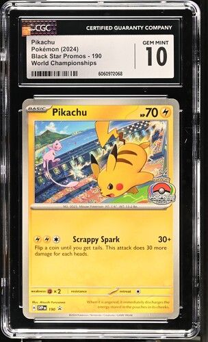CGC - 10 2024 Pokemon Pikachu Black Star Promos - 190 World Championships [6060972068]
