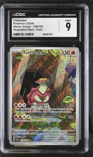 CGC - 9 2024 Pokemon Turtonator Stellar Crown - 146/142 Illustration Rare - Holo [6054811012]