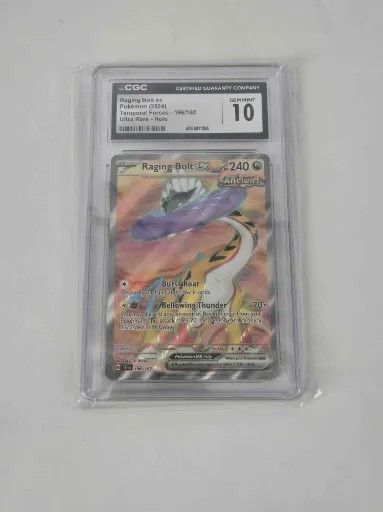 CGC Gem Mint 10 - 2024 Pokemon English Raging Bolt ex Temporal Forces #196 [6054811056]