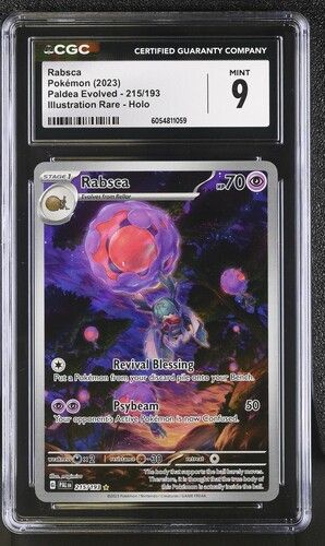 CGC 9 - Rabsca Pokémon 2023 English Paldea Evolved 215/193 Illustration Rare (6054811059)