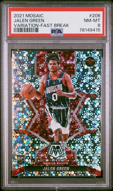 PSA 8 - 2021 Mosaic Jalen Green Fast Break #206 [78149415]