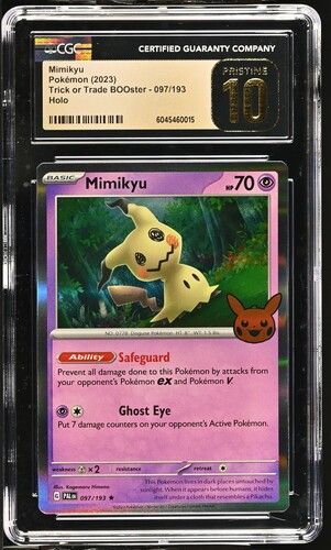 CGC Pristine 10 - 2023 Pokemon English Mimikyu Trick or Trade BOOster #097/193 [6045460015]