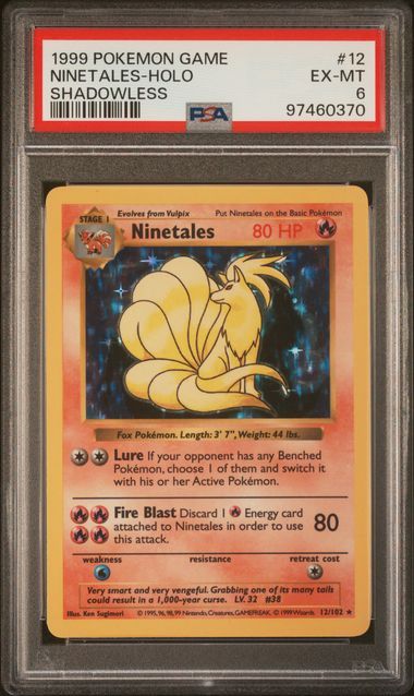 PSA 6 - Pokemon Ninetails #12 Shadowless Holo Base Set English 1999 [97460370]