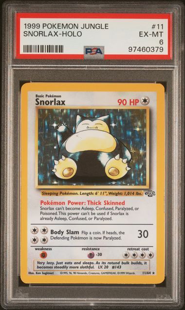 PSA 6 - 1999 Pokemon Jungle Snorlax - Holo #11 [97460379]