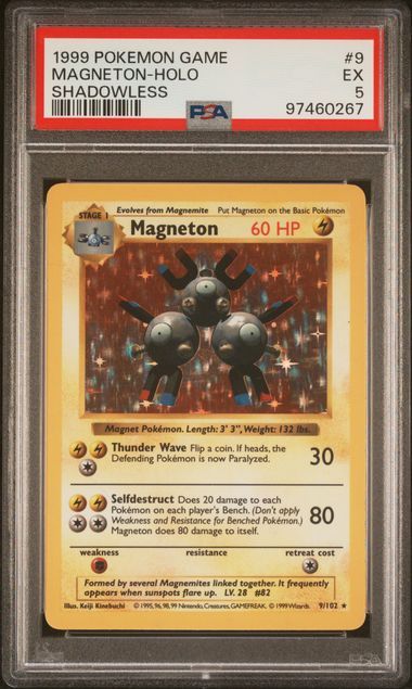 PSA 5 - 1999 Pokemon Game Magneton - Holo Shadowless #9