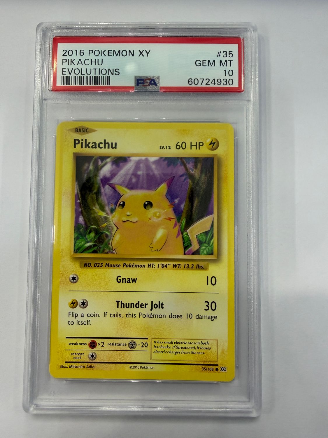 PSA 10 - Pokemon Pikachu #35 Evolutions English 2016 (60724930)