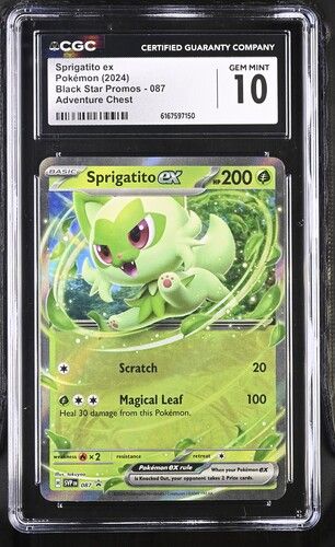 CGC 10 - SPRIGATITO EX POKEMON (2024) BLACK STAR PROMOS - 087 ADVENTURE CHEST - [6167597150]
