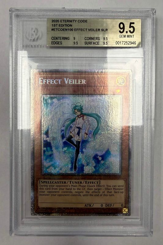 BGS 9.5 - Yu-Gi-Oh! Effect Veiler ETCO-EN100 1st Edition SLR Eternity Code English 2020 [0017252946]