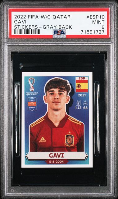 PSA 9 - 2022 FIFA W/C Qatar Gavi Stickers - Gray Back #ESP10 [71591727]