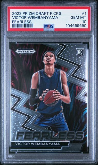 PSA 10 - 2023 Prizm Draft Picks Victor Wembanyama Fearless #1 [104669690]