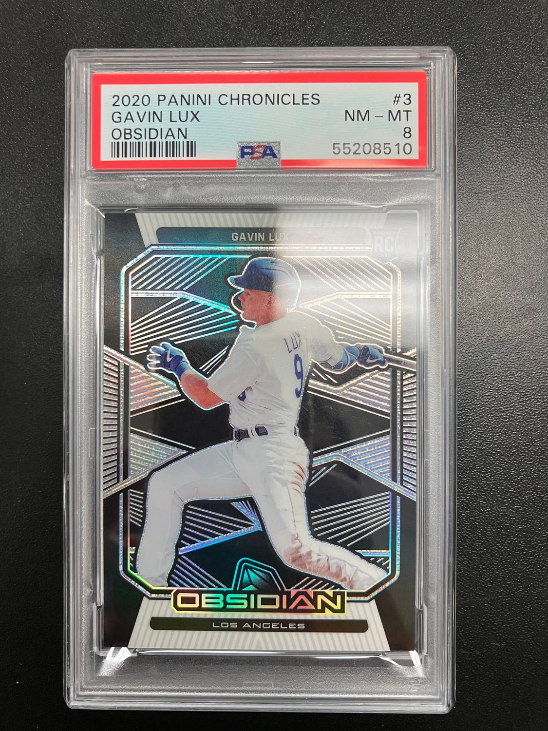 PSA 8 - 2020 Panini Chronicles Gavin Lux Obsidian #3 [55208510]