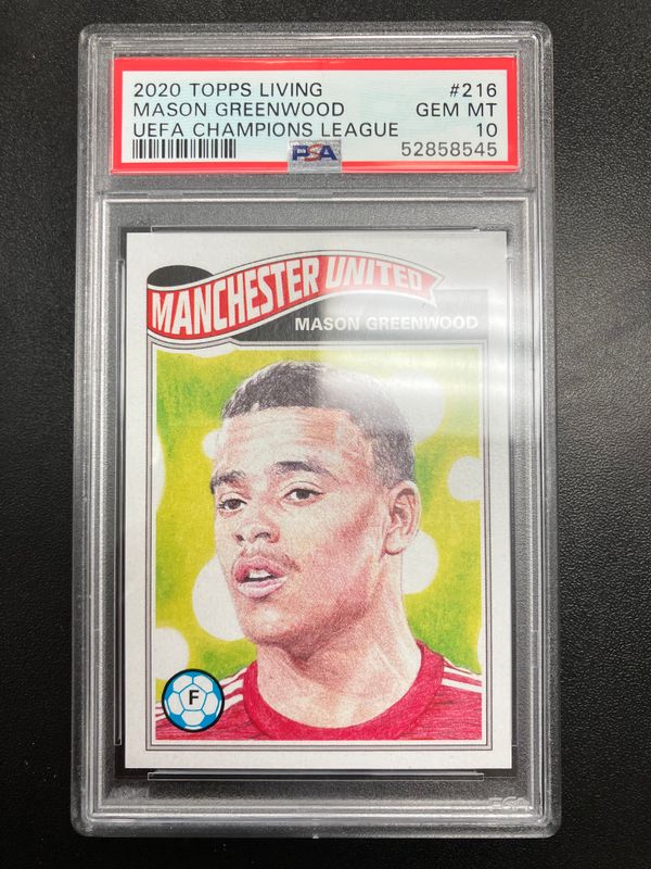 PSA 10 - 2020 Topps Living Mason Greenwood UEFA Champions League #216 [52858545]