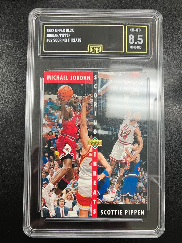 GMA 8.5 - 1992 Upper Deck Jordan/Pippin #62 Scoring Threats [8616480]